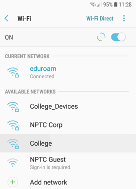 How to Connect to Eduroam Wifi - all devices: Android Devices